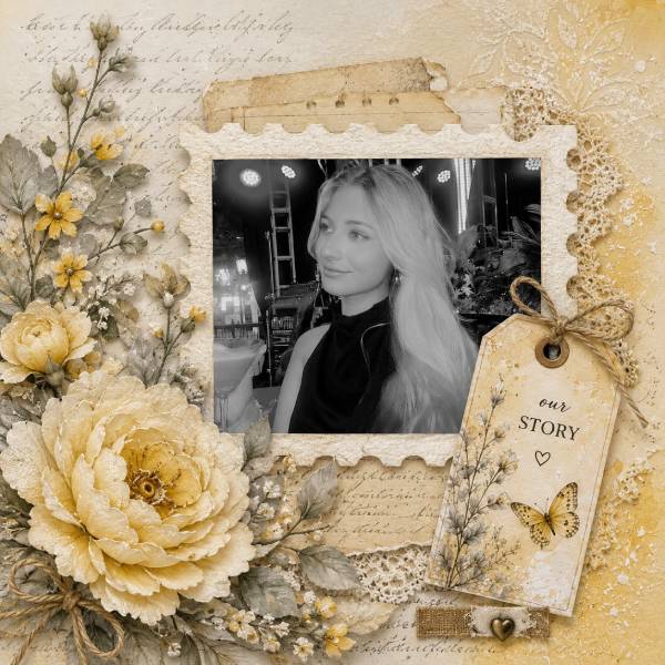 Golden Moment Scrap Pages Download Papers plus FREE Lemons digital collection